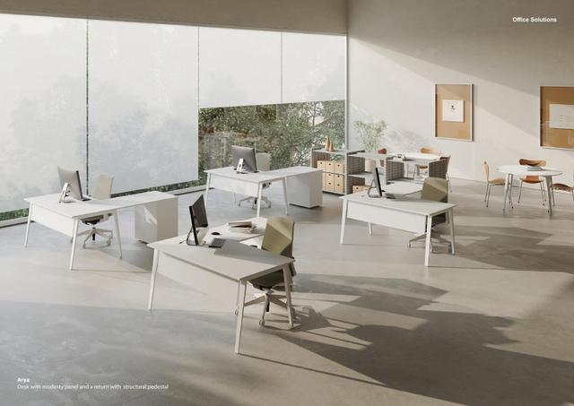 Sotubo Arya Desk with Modesty Panel and Return