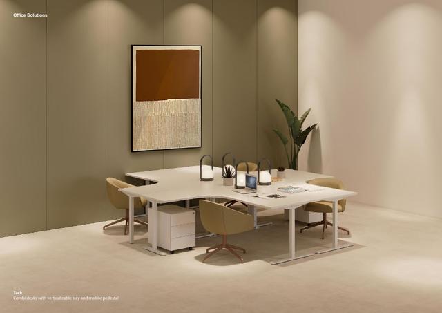 Sotubo Tack Desk with Perforated Modesty Panel